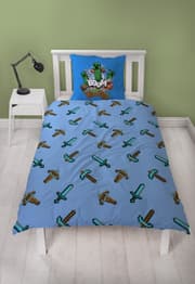 Minecraft sengetøj - 150x210 cm - Minecraft Boom - Sengesæt med 2 i 1 design - 100% bomuld