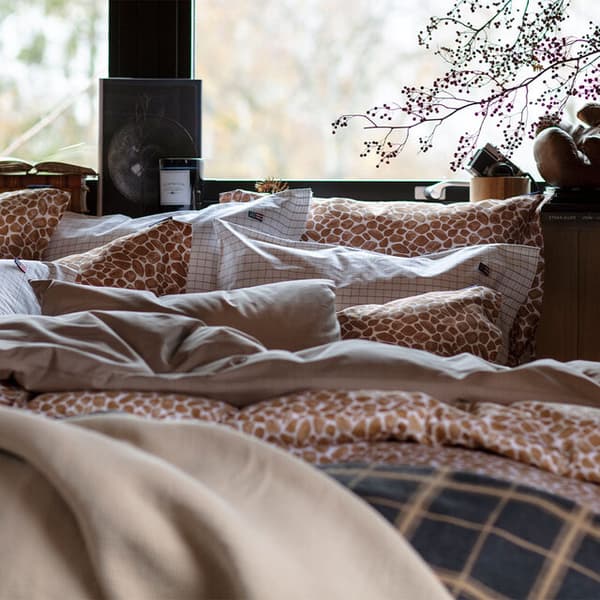Lexington Printed Giraffe Organiskt Bomull Sateen Påslakan