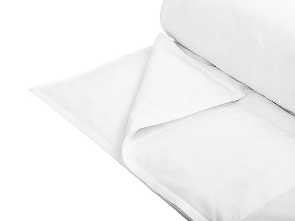 Dyne Hvid Japara Bomuld med Fjer og Dun Fyld Enkeltstørrelse 155 x 220 cm Dobbeltlags Kassette Opdelt God Søvn Nem Pleje Vaskbart Soveværelse