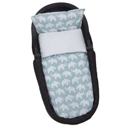 Elefant ECO, Påslakanset för Vagn/vagga, Blå - Rätt Start