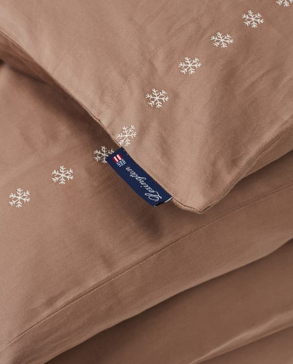 Lexington Snowflake Embroidered Cotton Sateen Påslakanset