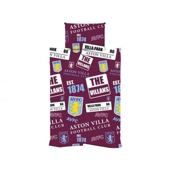 Aston Villa FC Patchwork-sæt med dynebetræk