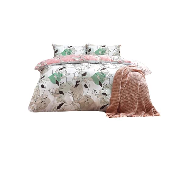 Furn Caliko Botanical Duvet Cover Set Blush Superking
