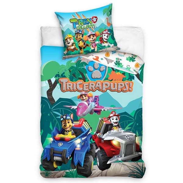 Paw Patrol Tricerapups påslakan Multicoloured Single