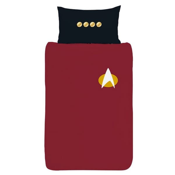 Star Trek: The Next Generation Uniform dynebetrækssæt Burgundy/Black Single Star Trek: The Next Generation Uniform dynebetrækssæt Burgundy/Black Single