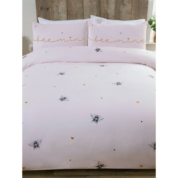 Rapport Bee Mine Duvet Cover Set Pink/Black/Orange Single