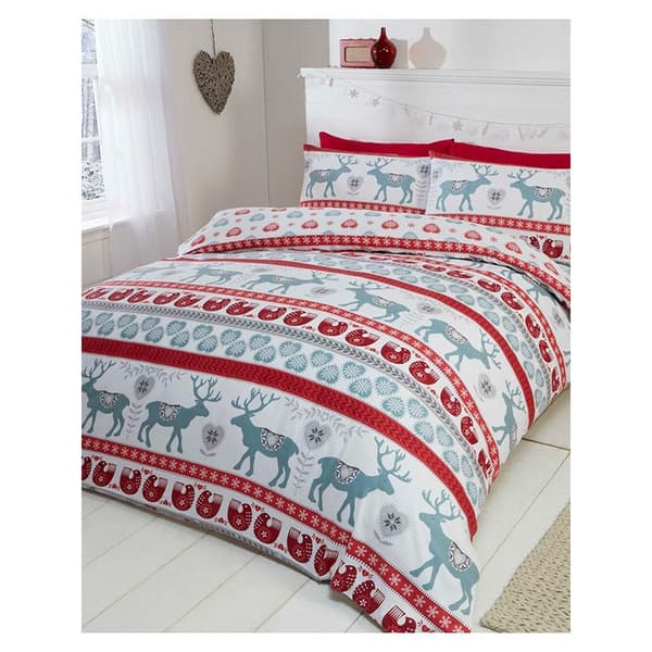 Rapport Scandi Brushed Cotton Christmas Duvet Cover Set