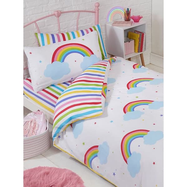 Bedding & Beyond Childrens/Kids Rainbow Duvet Cover Set