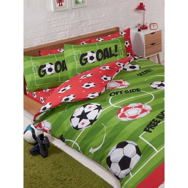 Bedding & Beyond Påslakan med fotbollsöverdrag