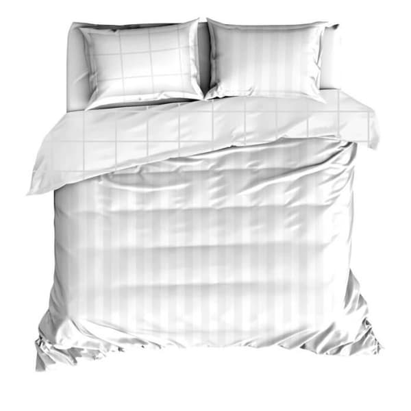 Duvetöverdrag - DE WITTE LIETAER - Zygo - Satin 100% bomull - Vit - 140x220 cm