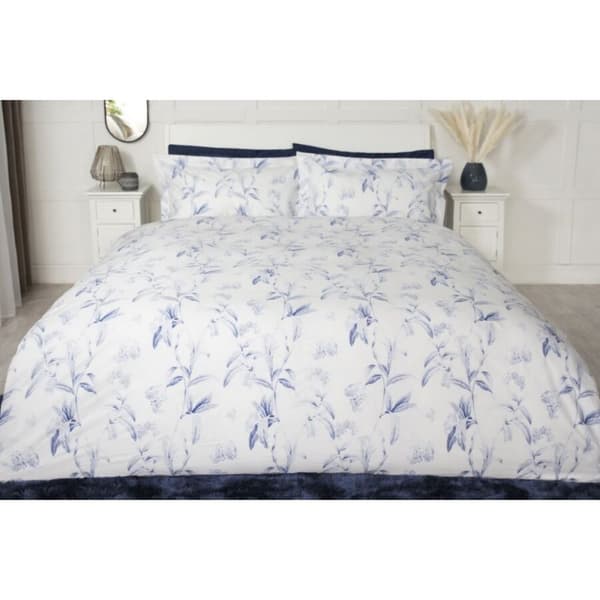 Belledorm Serenity Floral dynebetrækssæt White/Blue Double