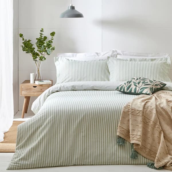 The Linen Yard Hebden Melange Stripe Duvet Cover Set