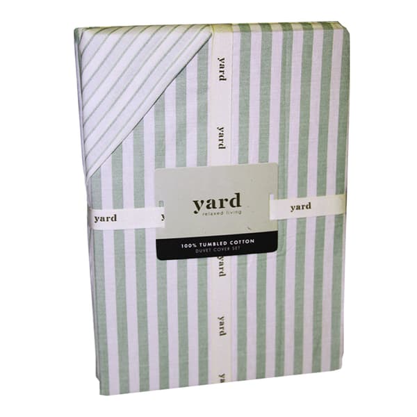 The Linen Yard Hebden Melange Stripe Duvet Cover Set