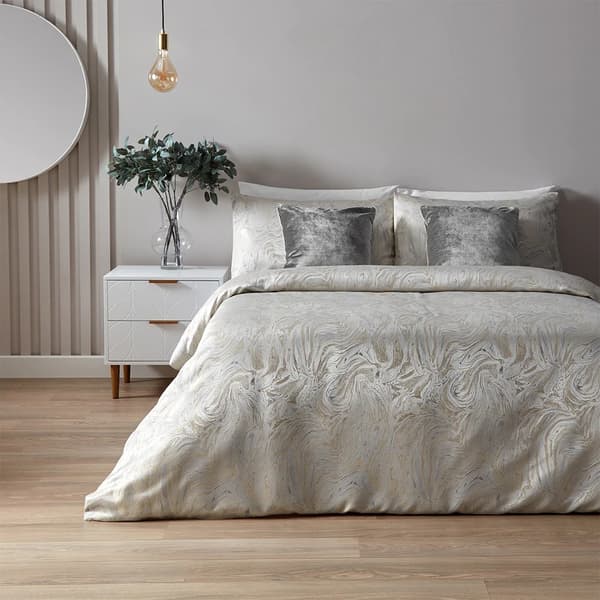 Paoletti Jacquard Marble Duvet Cover Set