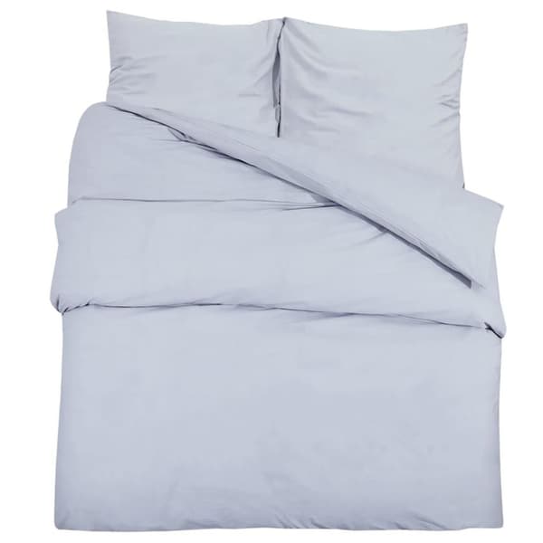 vidaXL Bäddset grå 200x200 cm bomull