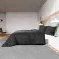 Miniatyrbilde 4 av 8: vidaXL Sengesett svart 135x200 cm bomull