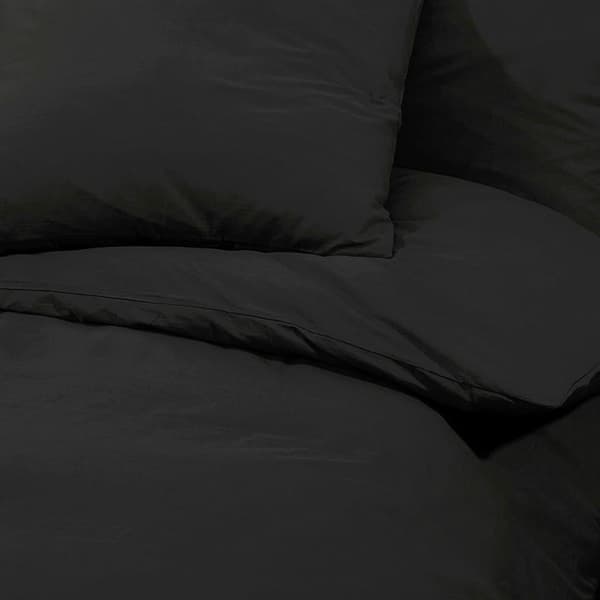 vidaXL Sengesett svart 135x200 cm bomull