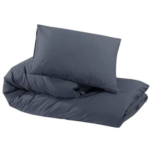 vidaXL sengetøj 200x220 cm bomuld antracitgrå