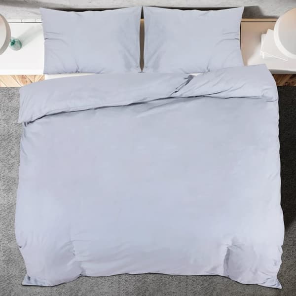 vidaXL Pussilakanasetti harmaa 260x240 cm puuvilla