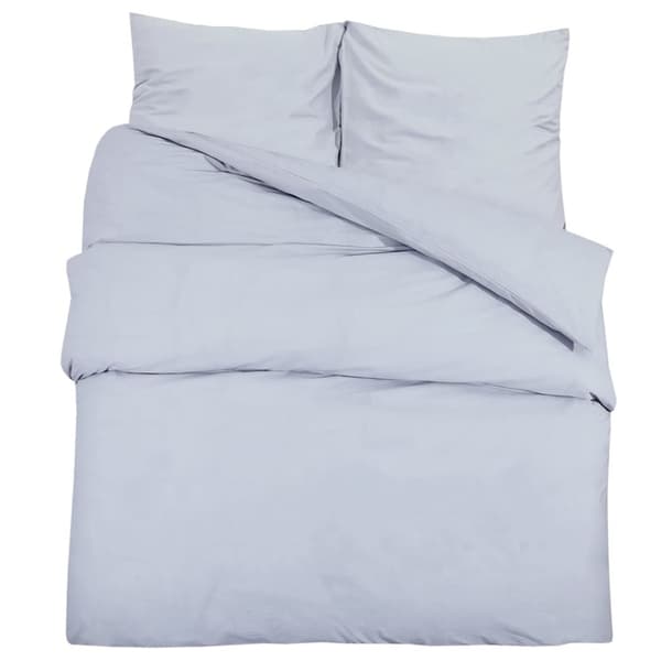 vidaXL Pussilakanasetti harmaa 260x240 cm puuvilla