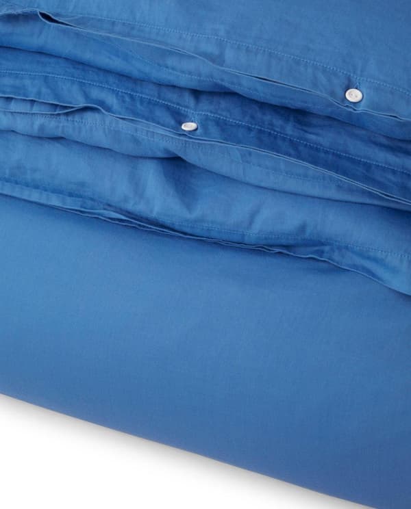 Lexington Blue Washed Cotton Sateen Påslakanset 150x210/50x60