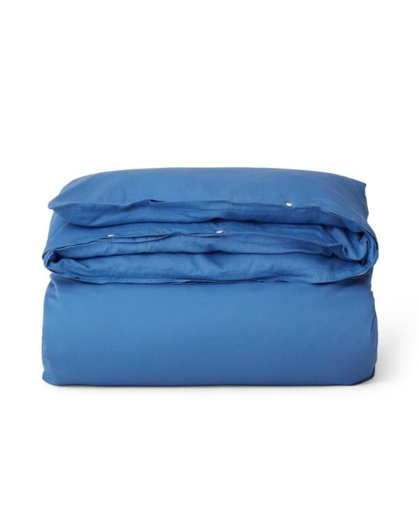 Lexington Blue Washed Cotton Sateen Påslakanset 150x210/50x60