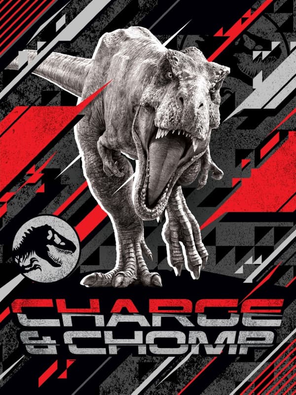 Jurassic World CHARGE AND CHOMP Fleecefilt - 130 x 170 cm