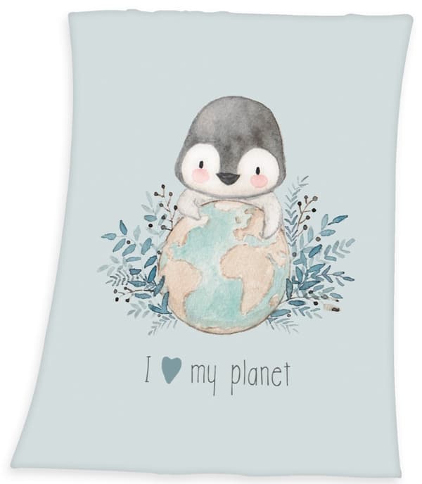 Babybest Pingvin Fleecefilt - 75 x 100 cm