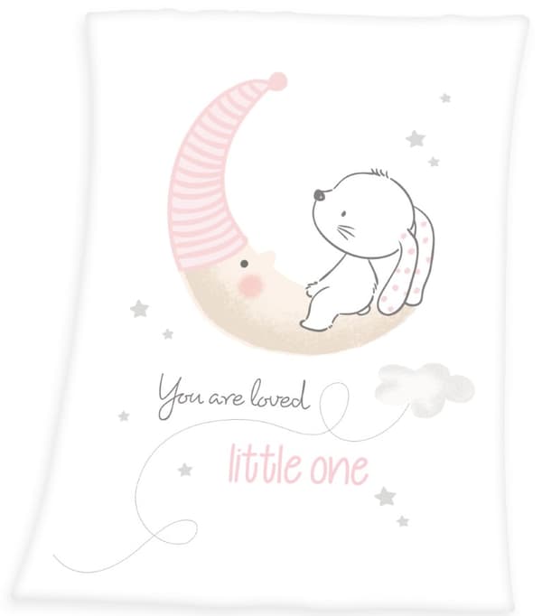 Babybest Liten kanin Fleecefilt - 75 x 100 cm