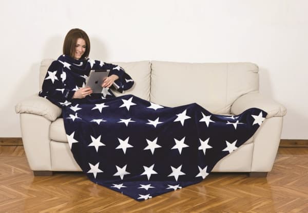 KANGURU Deluxe Stars Pläd och Filt 140 x 210 cm
