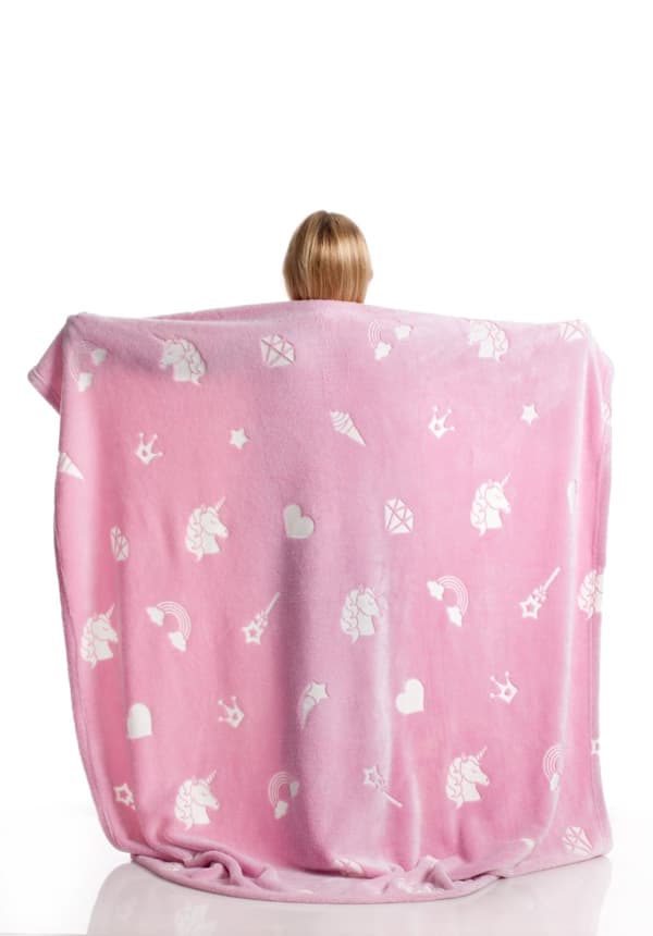 KANGURU Unicorn Glow-in-Dark  Pläd
