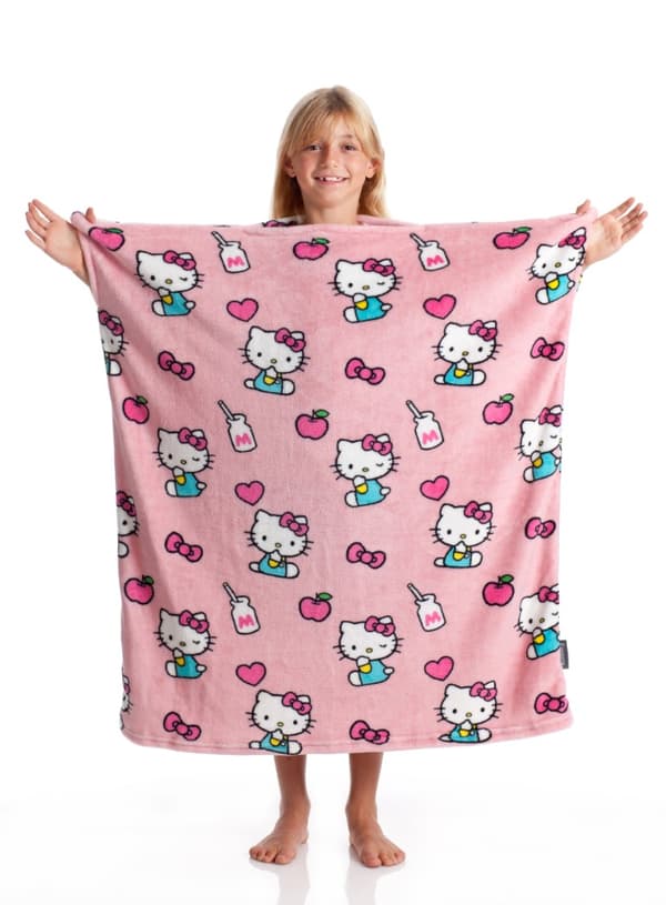 KANGURU Momonga Hello Kitty Pläd och Filt till barn, pink