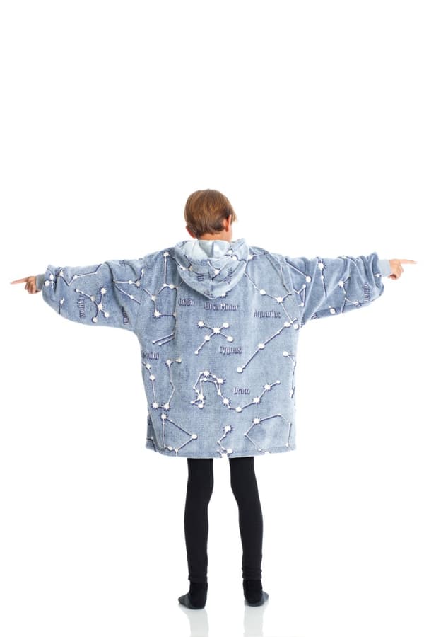 KANGURONE Glow Hoodie Pläd för barn, Konstellation