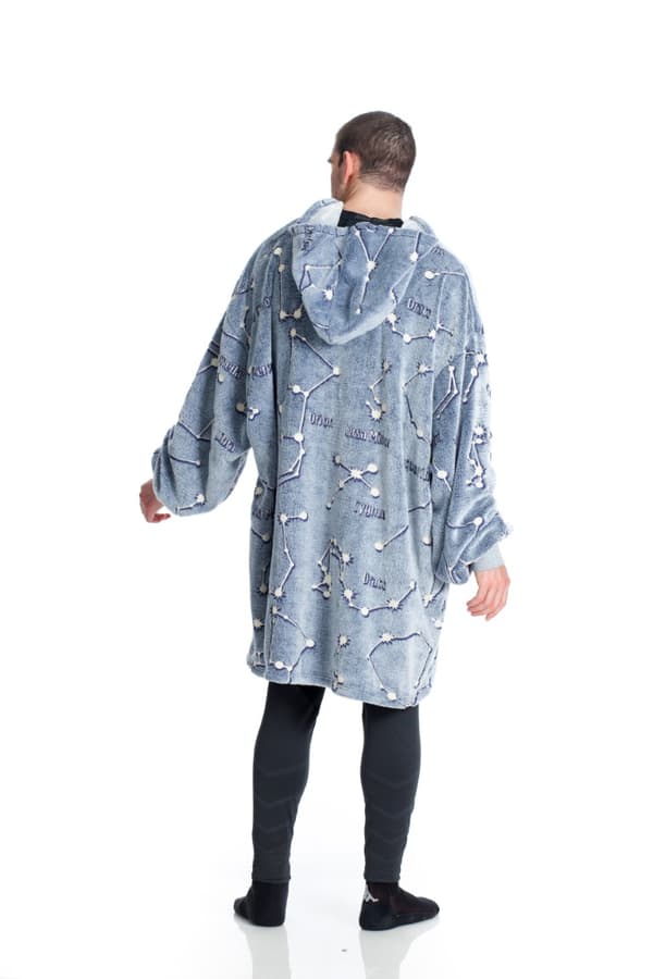 KANGURONE Glow Hoodie Pläd för vuxna, Konstellation