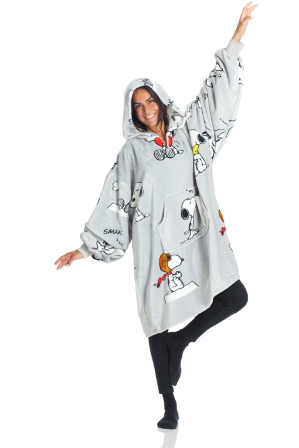 KANGURONE SNOOPY Hoodie Pläd för vuxna
