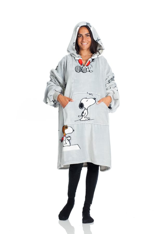 KANGURONE SNOOPY Hoodie Pläd för vuxna
