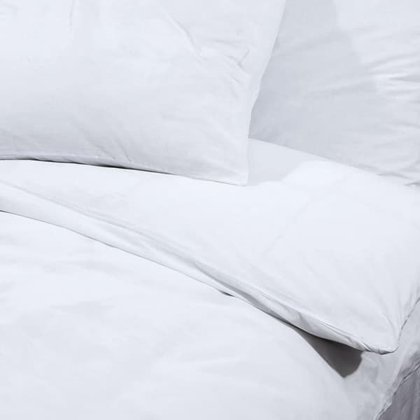 vidaXL Bäddset vit 200x220 cm bomull
