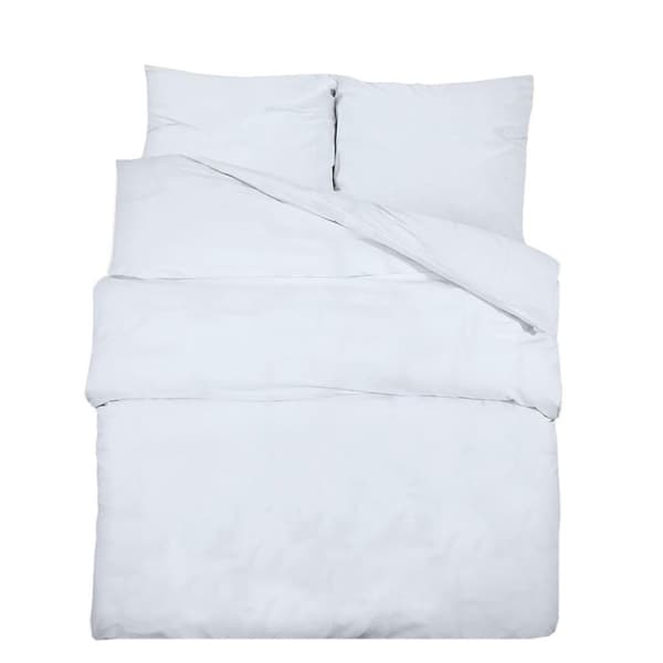 vidaXL sengetøj 200x200 cm let mikrofiberstof hvid