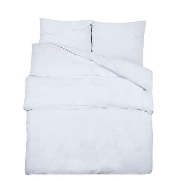 vidaXL sengetøj 260x220 cm let mikrofiberstof hvid
