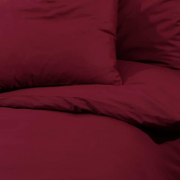 vidaXL sengetøj 200x200 cm let mikrofiberstof Bordeauxfarvet