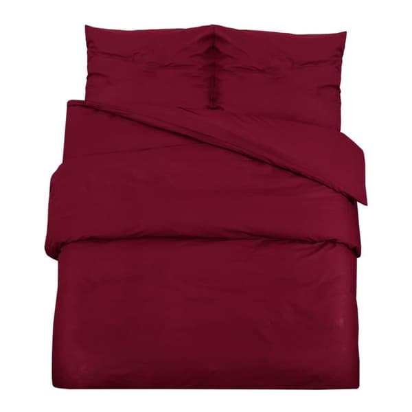 vidaXL sengetøj 200x200 cm let mikrofiberstof Bordeauxfarvet