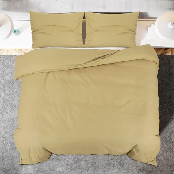 vidaXL sengetøj 200x220 cm let mikrofiberstof gråbrun
