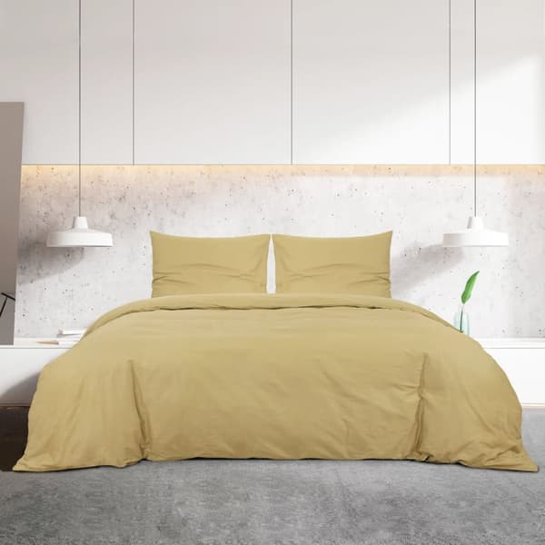 vidaXL sengetøj 260x240 cm let mikrofiberstof gråbrun