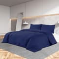 Miniatyrbillede 10 af 10: vidaXL sengetøj 200x220 cm let mikrofiberstof marineblå