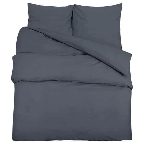 vidaXL sengetøj 260x220 cm let mikrofiberstof antracitgrå