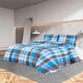 Pikkukuva 8 / 8: vidaXL Pussilakanasetti sininen ja harmaa 260x220 cm puuvilla