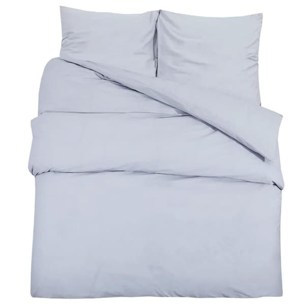 vidaXL sengetøj 260x220 cm let mikrofiberstof grå