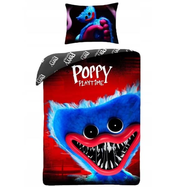 Poppy Playtime Huggy Wuggy Dynebetræk Sengetøj Sengesæt 140x200cm