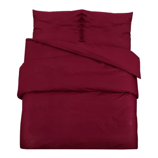 vidaXL sengetøj 260x220 cm let mikrofiberstof Bordeauxfarvet