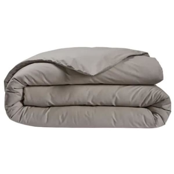 Dodo täcke omslag - 240x220 cm - bomull - antibakteriell - taupe - tillverkad i Frankrike